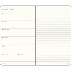 Kalender 2025 A6 Vecka/Sida notes Forest Green