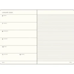 Kalender 2025 A5 Vecka/Sida notes soft Apricot