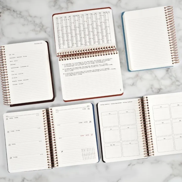 Kalender 2026 A6 Vecka/Uppslag Coffee