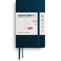 Kalender 2026 A6 Weekly Planner & Notebook Soft Deep Sea