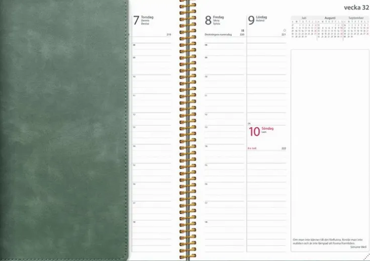Kalender 2025 Business Twist grön