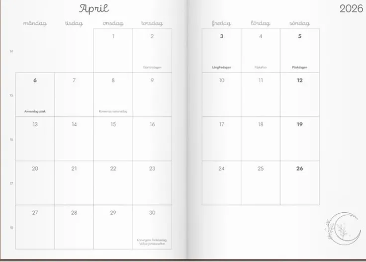 Kalender 2026 Doodle inbunden