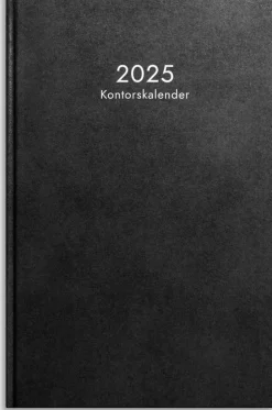 Kalender 2025 Kontorskalender svart konstläder