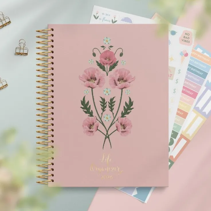 Kalender 2026 Life Organizer rosa