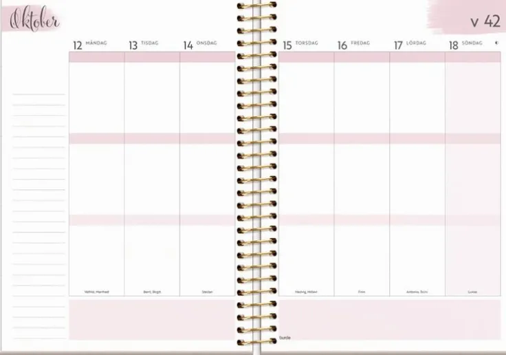 Kalender 2026 Life Organizer rosa