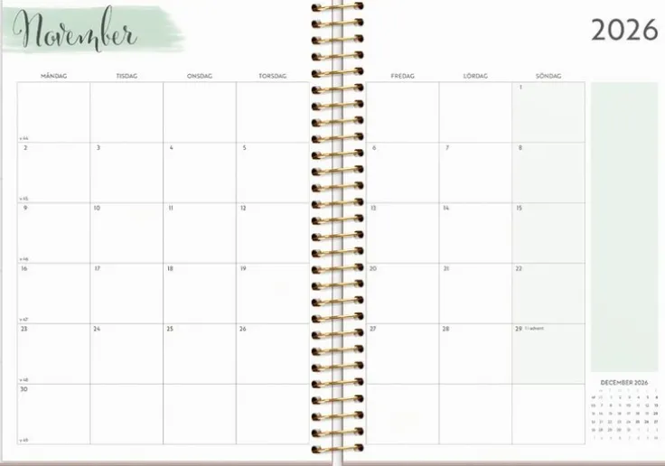 Kalender 2026 Life Organizer rosa