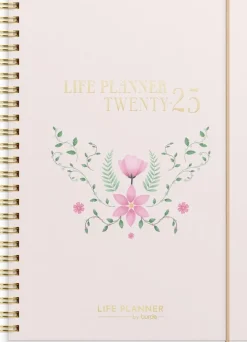 Kalender 2025 Life Planner Pink horisontell