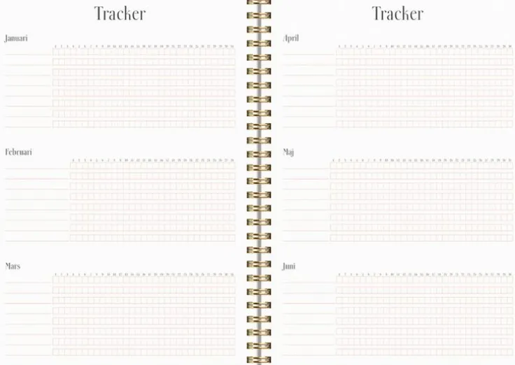 Kalender 2025-2026 Life Planner Pink Horisontell