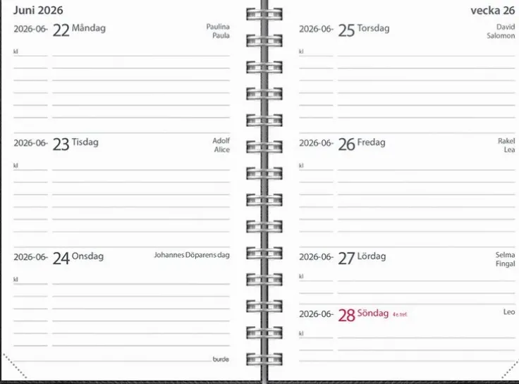 Kalender 2025-2026 Lilla Studieåret Twist svart