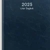 Kalender 2025 Liten Dagbok blått konstläder