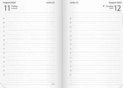 Kalender 2026 Liten Dagbok blått konstläder