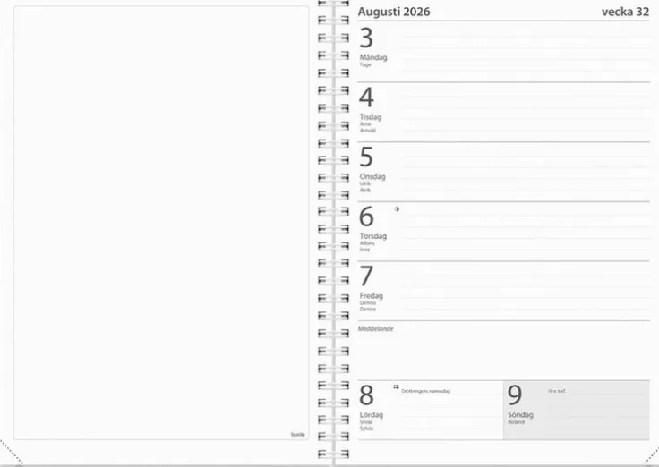 Kalender 2025-2026 Loggkalendern A5