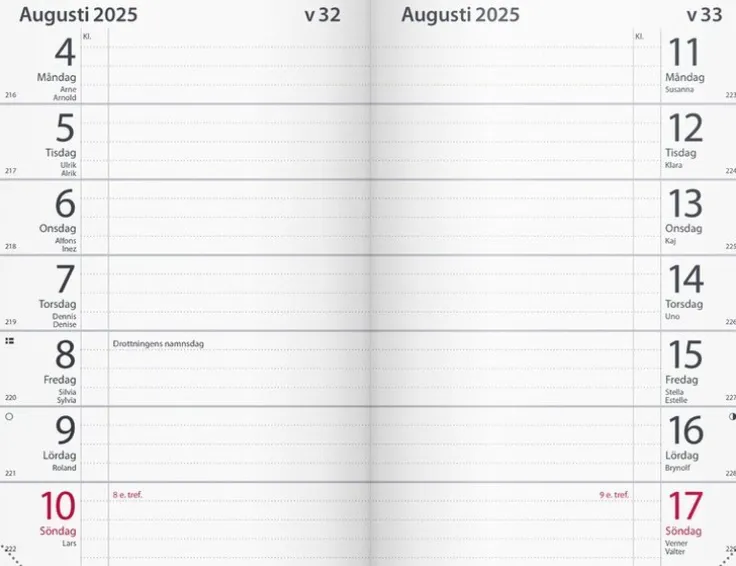 Kalender 2025 Maxinote blå kartong