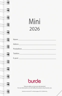 Kalender 2026 Mini refill