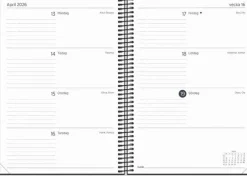 Kalender 2025-2026 Organizer & Notes Svart