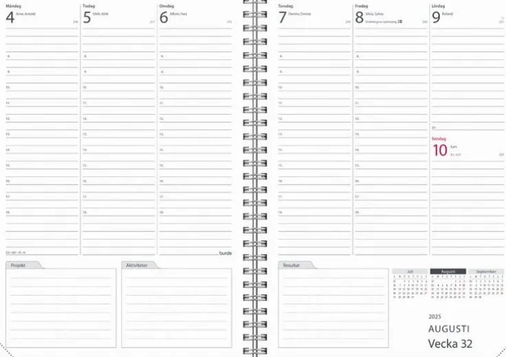 Kalender 2025 Projektkalendern