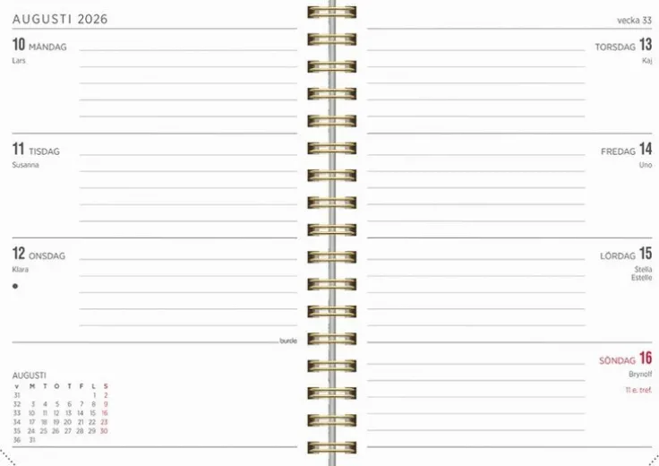 Kalender 2026 Senator A6 blommor Morris