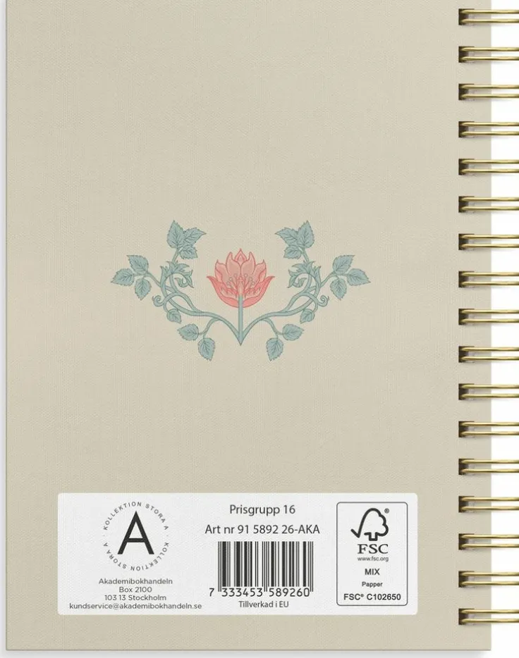 Kalender 2026 Senator A6 blommor Morris