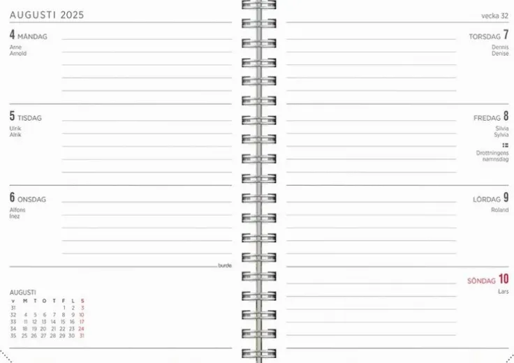 Kalender 2025 Senator A6 målning