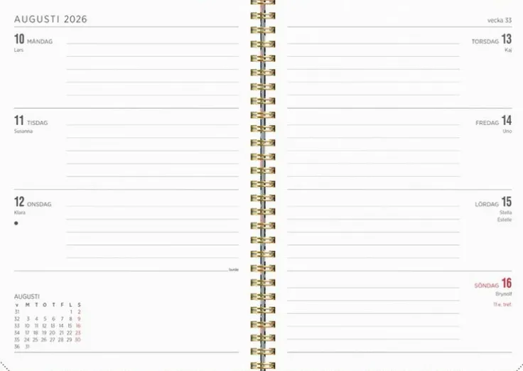 Kalender 2025-2026 Senator A5 småblom