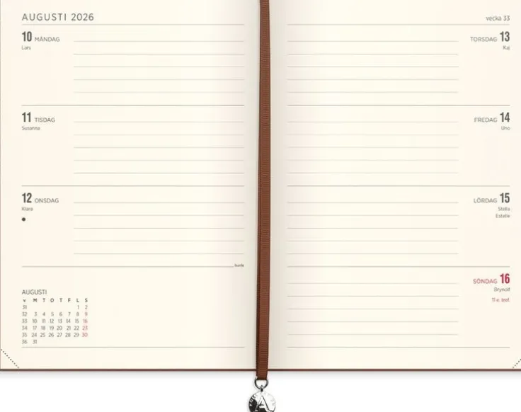 Kalender 2026 Senator A5 soft brun