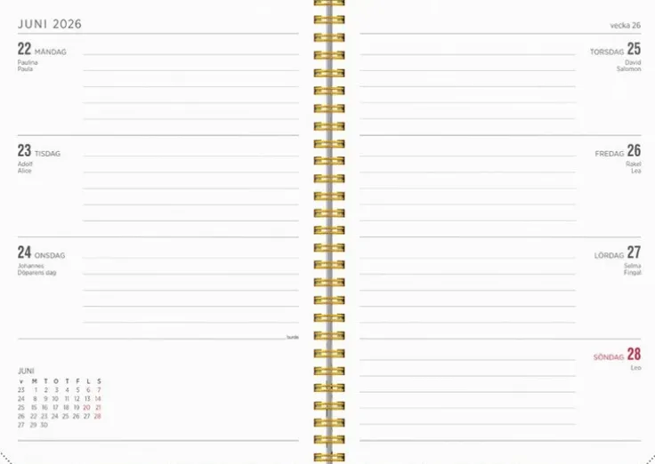 Kalender 2025-2026 Senator A5 Story Äng