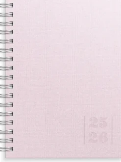 Kalender 2025-2026 Senator A6 Textile rosa