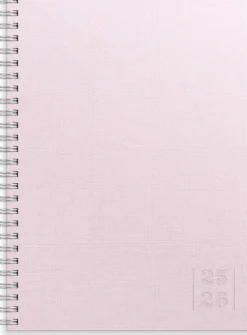 Kalender 2025-2026 Study A5 Textile rosa