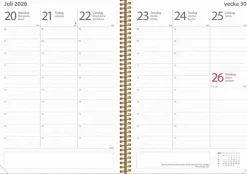 Kalender 2025-2026 Study A5 Twist mocca