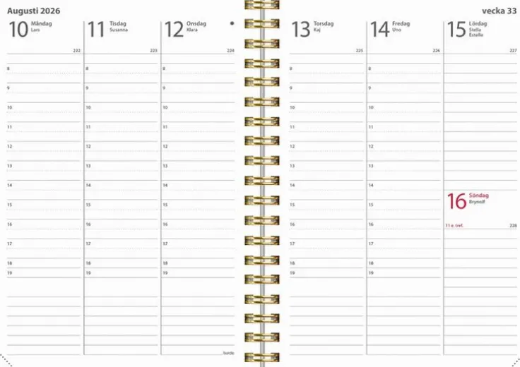 Kalender 2026 Weekly A6 Star