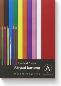 Kartong A5 120 gram 80 ark i olika färger