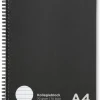 Kollegieblock A4 linjerat svart