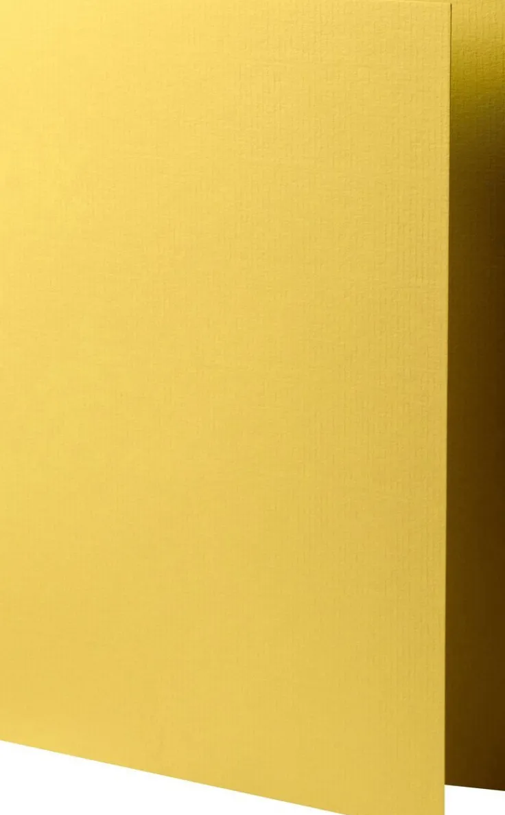 Kort A5 dubbla 5-pack gul