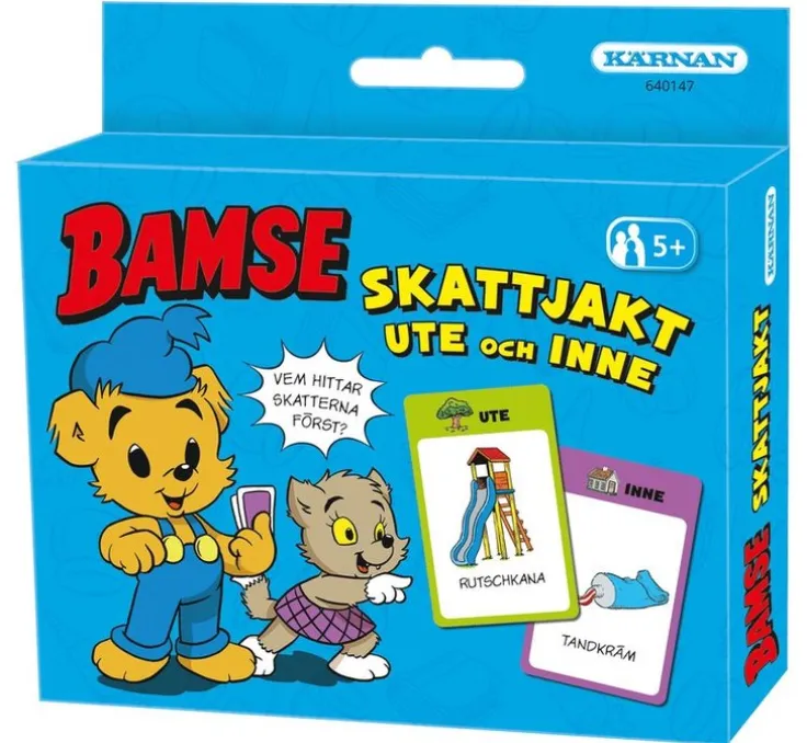 Kortspel Bamse skattjakt, ute och inne