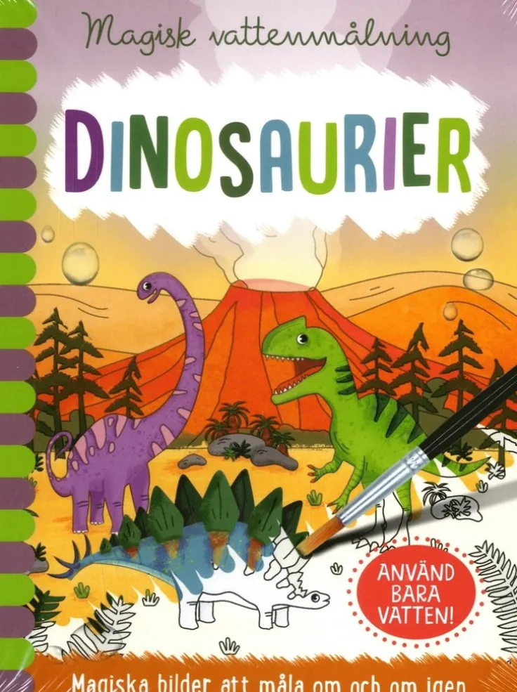 Magisk vattenmålning. Dinosaurier