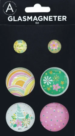 Magnet glas 6st pastell