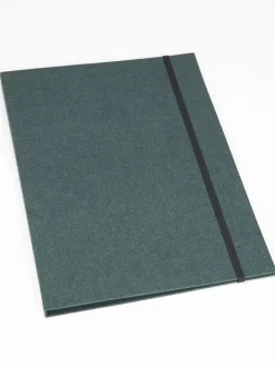 Mapp A4 Paulina canvas grön