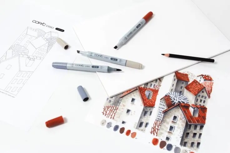 Marker Copic Ciao Layer & Mix 3-pack - Architect Palette