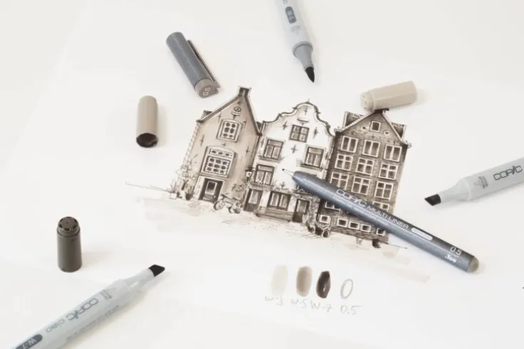 Marker Copic Ciao Shade 4-pack - Dark Warm Grey