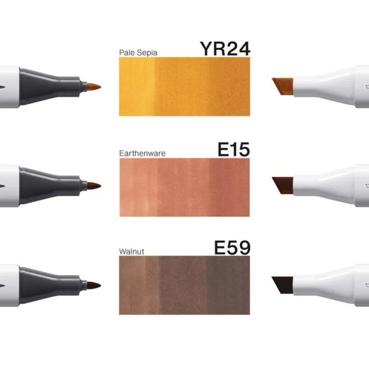 Marker Copic Classic Designer Collection 3-pack - Vivid wood tints