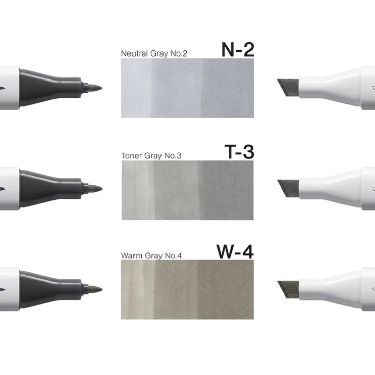 Marker Copic Classic Designer Collection 3-pack - Concrete tints