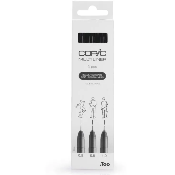 Marker Copic Multiliner Broad 3-pack svart