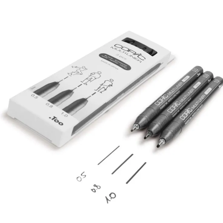 Marker Copic Multiliner Broad 3-pack svart