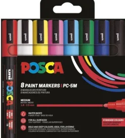 Marker Posca PC-5M 8 basfärger