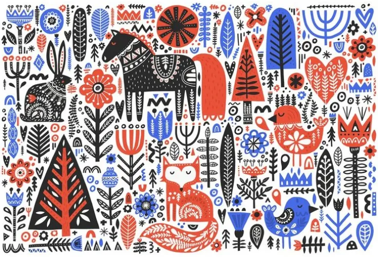 Minipussel 150 bitar Folklore