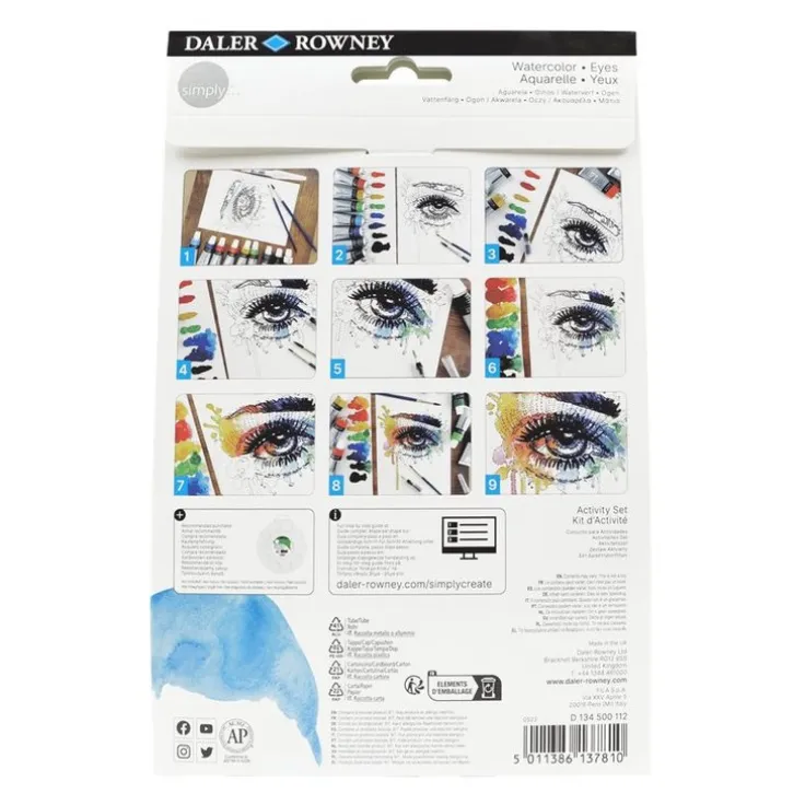 Målarset Simply - akvarellfärg ögon