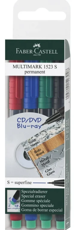 Märkpenna OH Superfine 4 färger