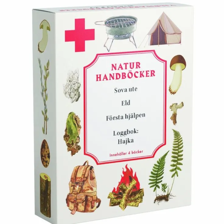 Naturhandböcker : sova ute, eld, första hjälpen, loggbok: hajka