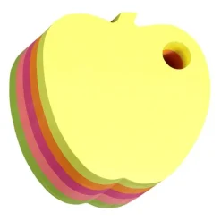 Notisblock Stick'n 76x76mm äppelform 5 neonfärger