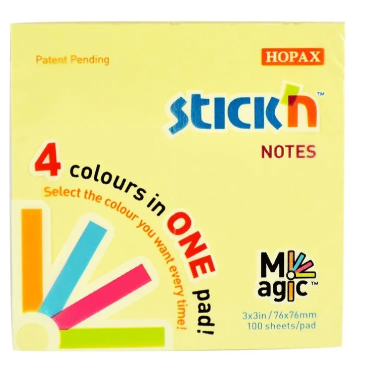 Notisblock 76x76mm 100blad Magic pastell